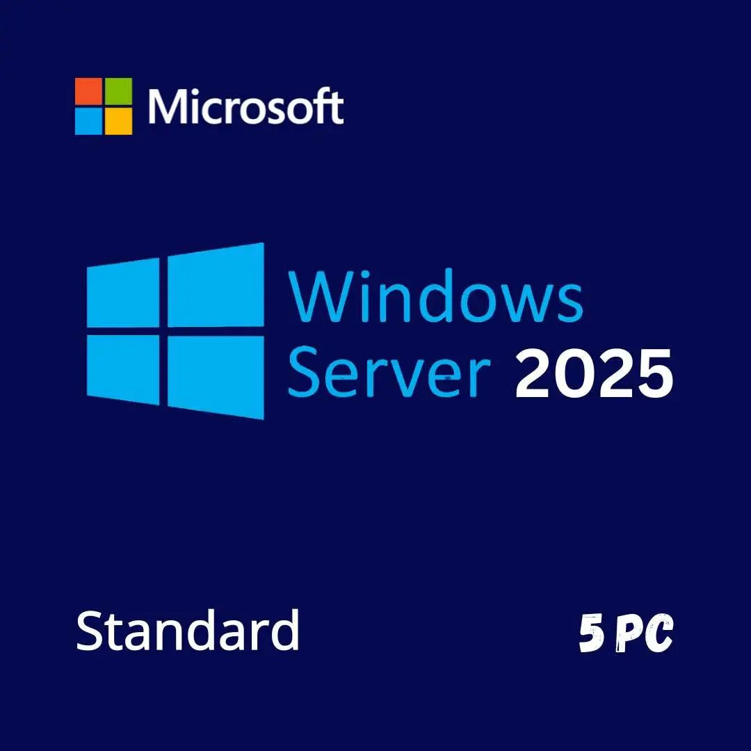 Microsoft Windows Server 2025 Standard 5 PC | Lifetime Product Key | Window 10/11